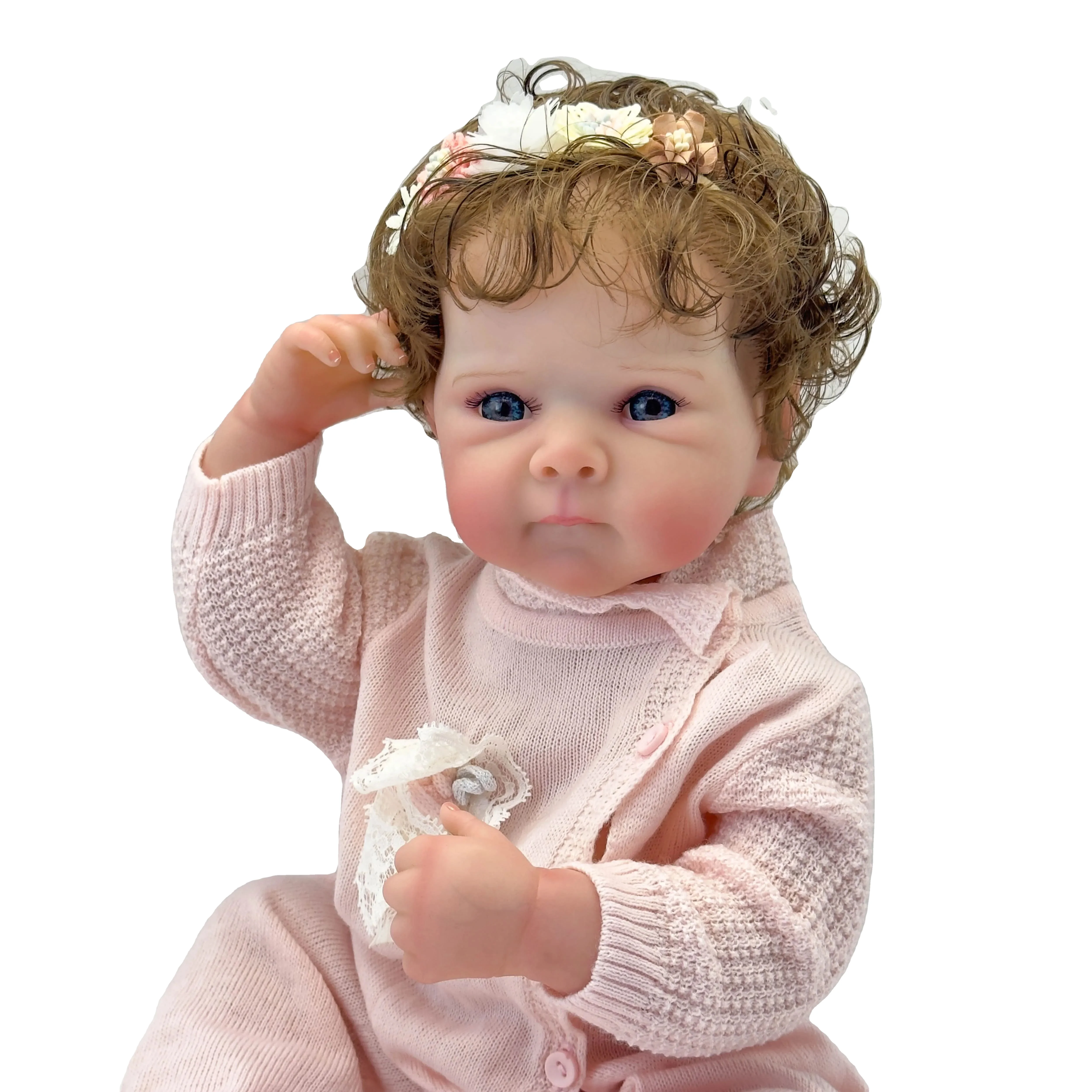 22Inch Soft Silicone Reborn Baby Doll Girl Handmade Painted Reborn Dolls For Precious Art Collection Piece Celebratory Gifting - View #6
