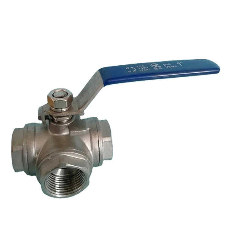 Manufacturer Wholesale QiangTai Industry Manual Female T/L Type 3 Way Ball Valve