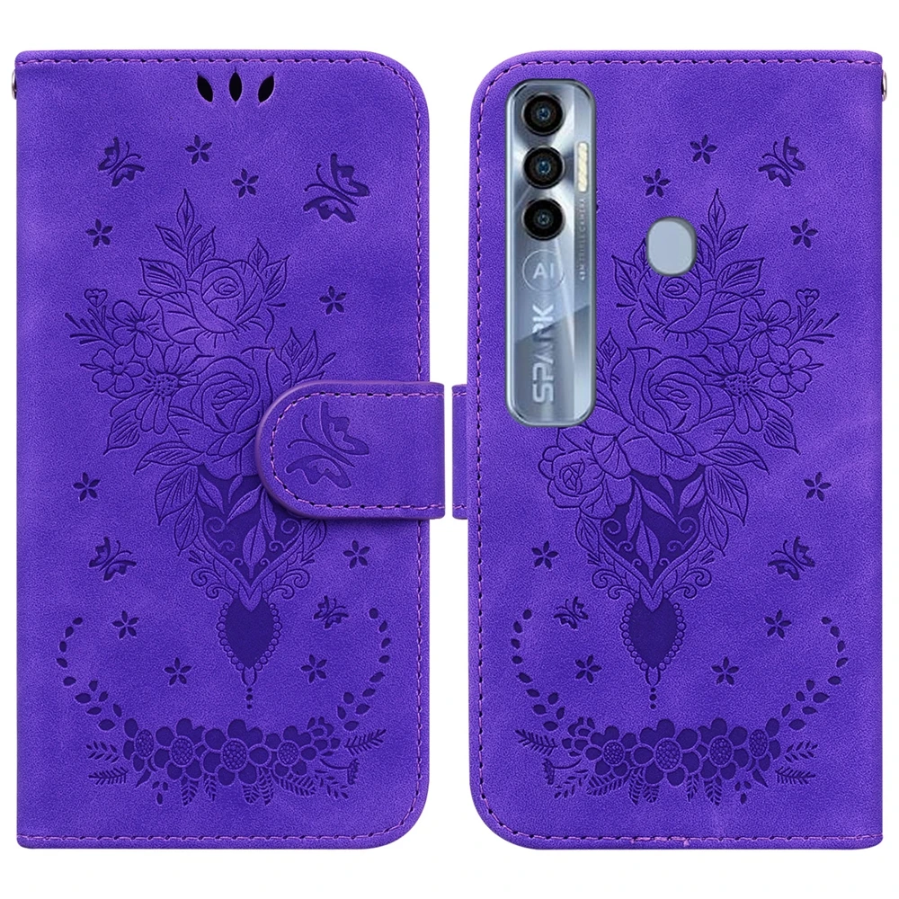 ESACMOT Coque à Motif Fleurs Dorées Compatible Avec Tecno Spark 5 Air