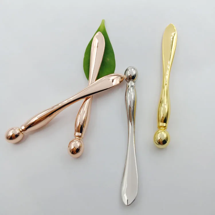 Металлическая палочка для крема для глаз, ложка для копания крема для лица с обоих концов, массажная палочка для глаз, ложка для макияжа