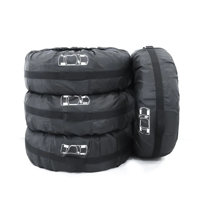 Customized Logo 4pcs Tyre cover With Handle Universal Tire bag Car Tires Storage Bag Vehicle Wheel Protector