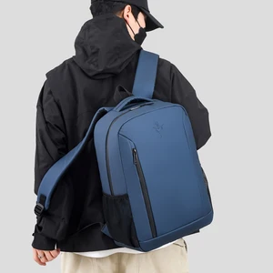 For Waterproof Nylon Laptop Backpack 17 Inch Unisex Business School Bag with Polyester Lining and Zipper Closure