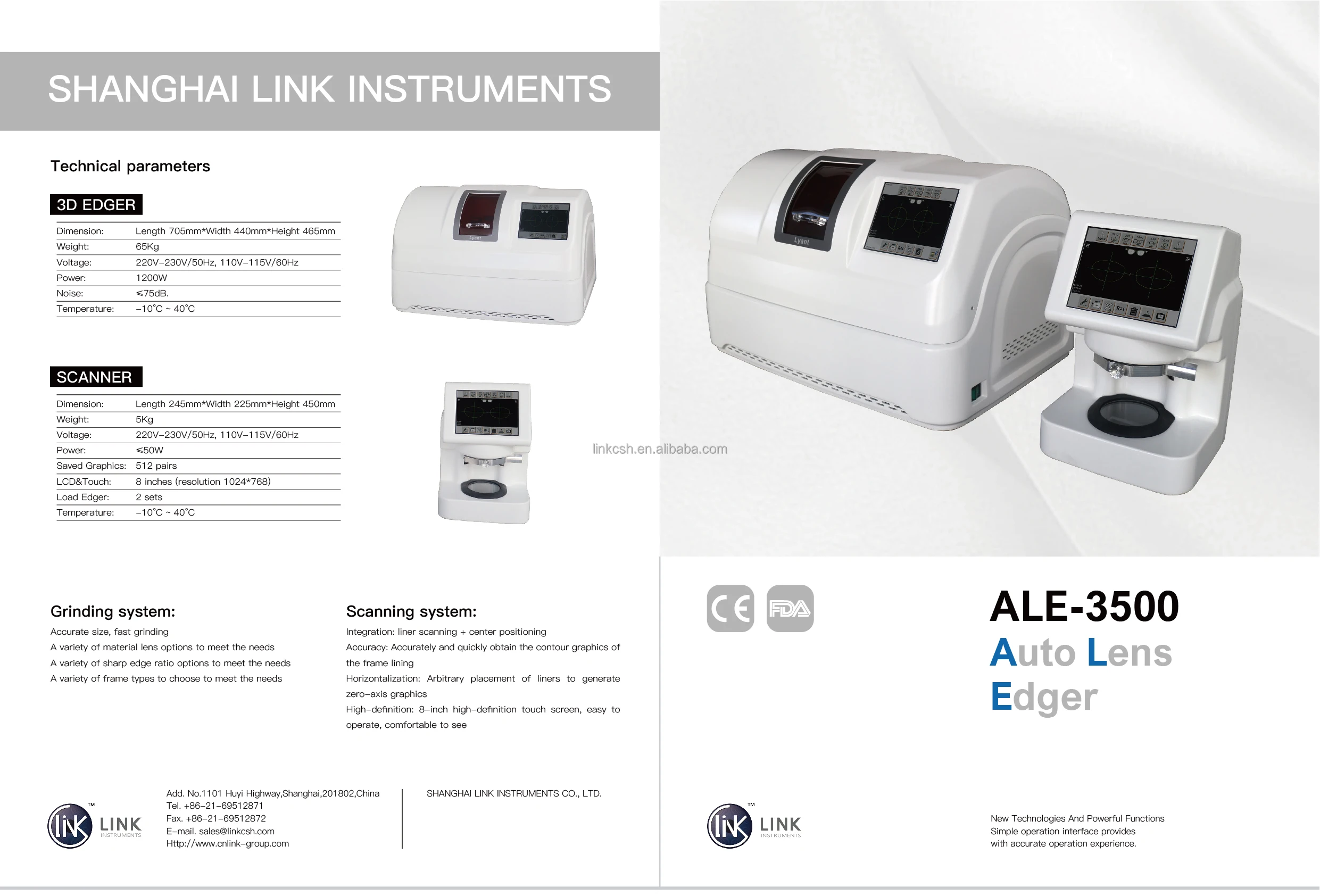 Ale3500 Patternless Optical Edger Optical Auto Lens Edger Patternless
