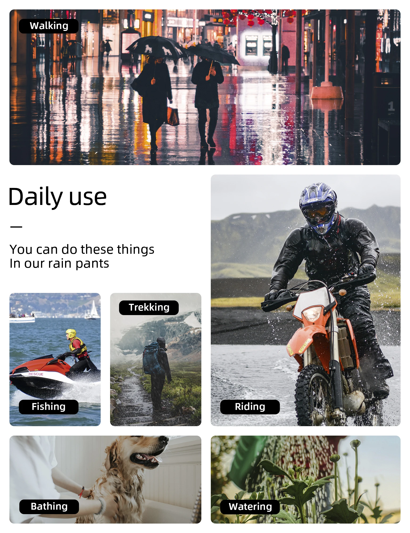 Женские непромокаемые водонепроницаемые брюки