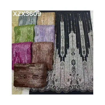 Golden Beaded Fabric Border Lace Fabrics Laces Wholesale