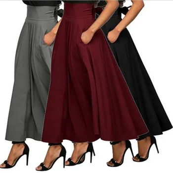 2022 Spring Fashion and Elegant Long Waist Office Commuter Skirt