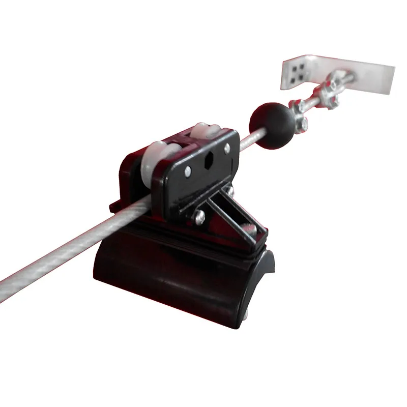 KOMAY flat cable trolleys on wire rope festoon system