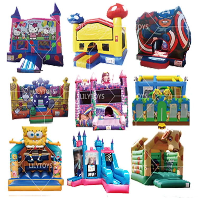 Animal jumper bouncer bouncy jump castle inflatable commercial bounce house for kid party combo with water slide pvc moon air