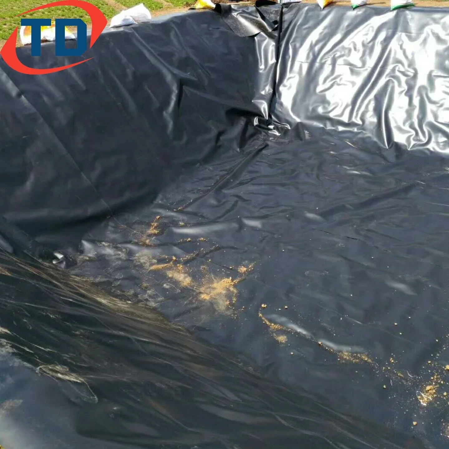 Large Reservoir Liners for Fish Ponds 1mm-2mm HDPE Landfill Geomembranes 500/1000/2000 Micron Dam Liner 45 Mil Pond Liner LLDPE