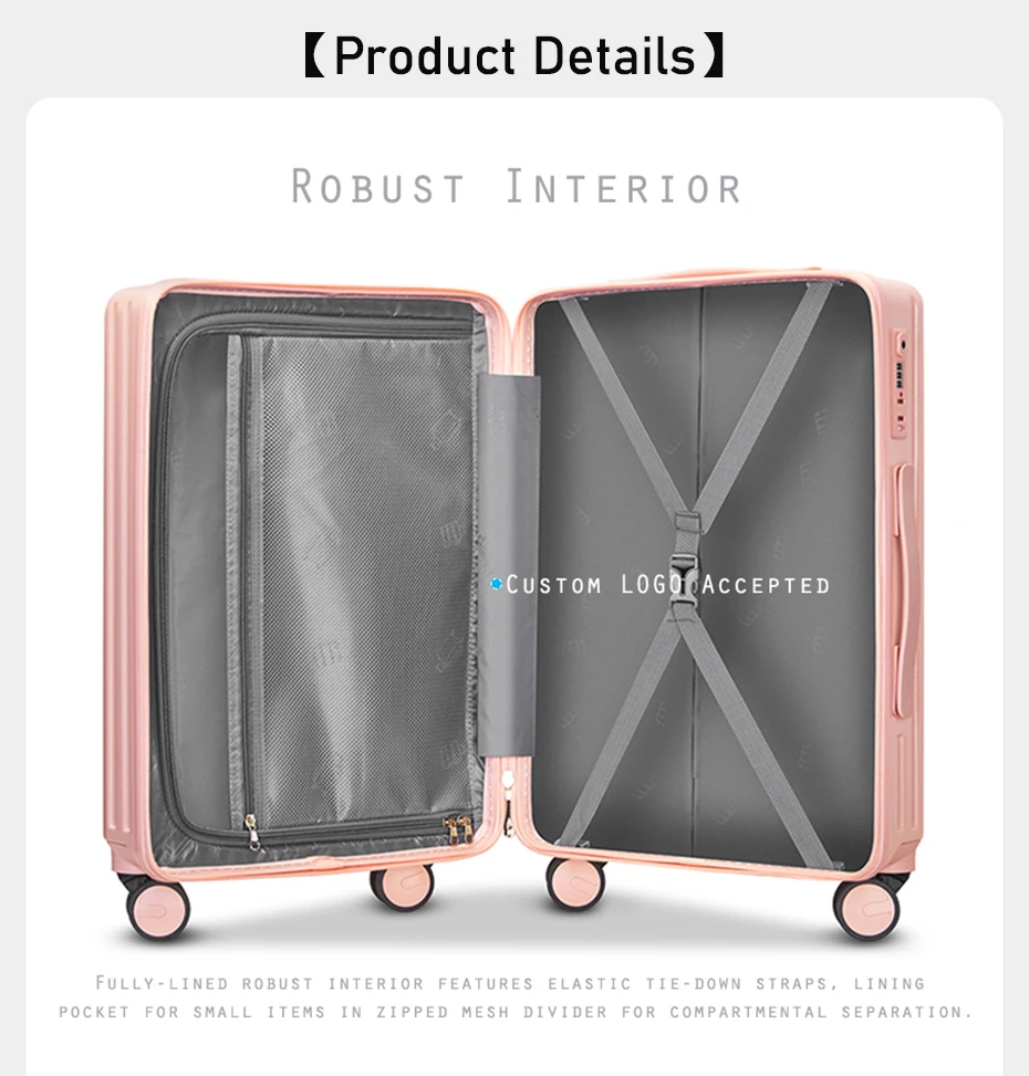 Customized Carry On Luggage Travel Bags Aluminum Luggage Suitcase Luggage Sets 3 Piece Trolley
