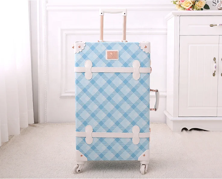 3PCS/SET Spinner Luggage Set Vintage Print suitcase PU Leather  Water-resistant Upright Travel Trolley Rolling wheel box - AliExpress