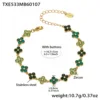Bracciale Txe533-zircone verde 16,5+ 5cm
