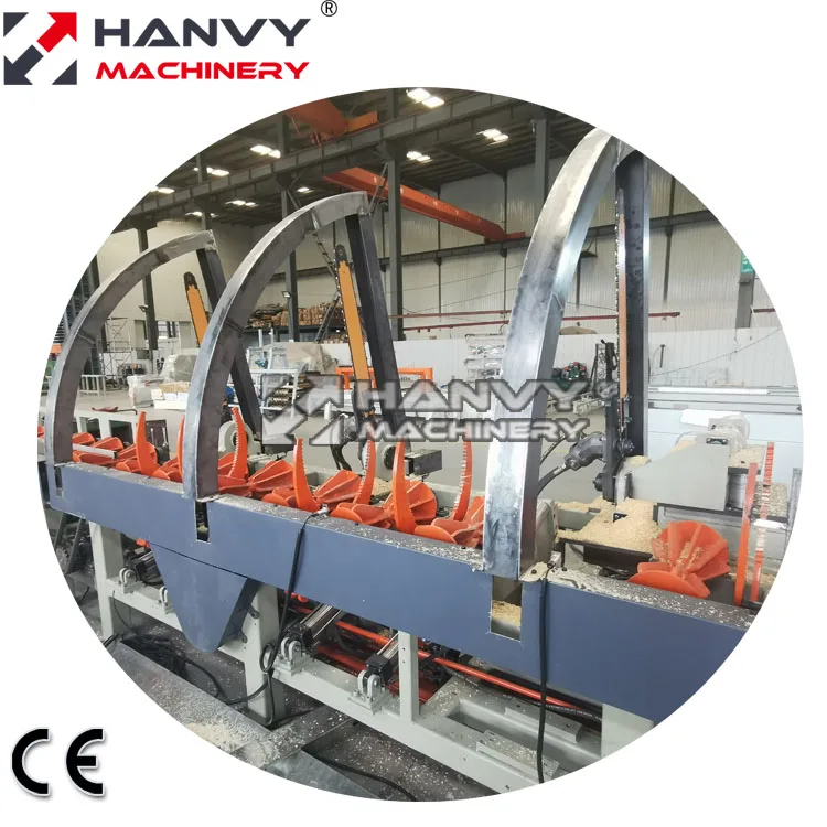 Hanvy Plywood Machinery Chain Saw Log Cut Off Machine