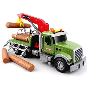 EPT Factory 1:12 Plastic Big Pull Back Friction Car Toys Electric Inertial Fire Trucks Toy Truck Set
