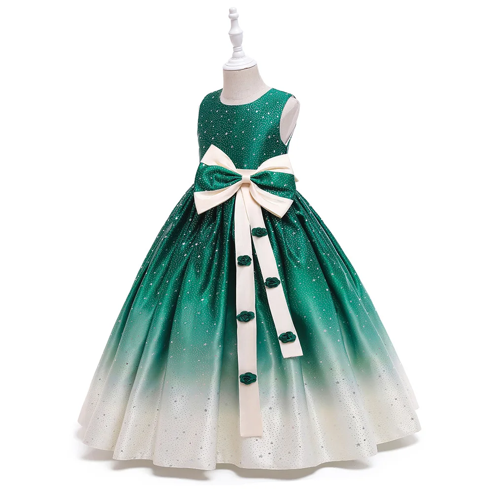 Kids Dress 2021 Long Small Fairy Starry Sky Dresses 8 Years Old Girls  Wedding Baby Party Dresses