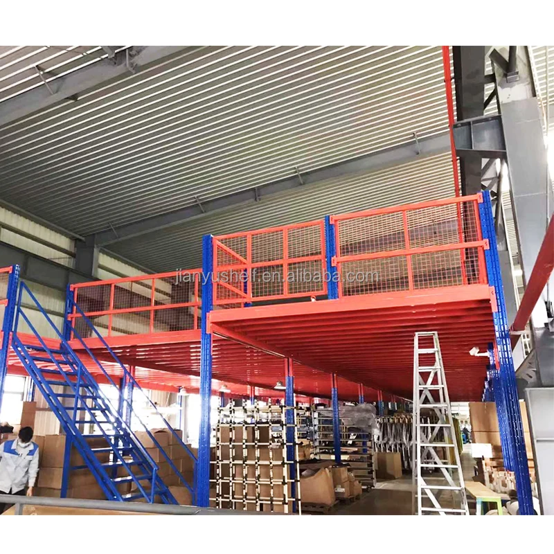 Manufacturers OEM/ODM Adjustable Shelvs High Strength Industrial Powder Coated Cheap Steel Heavy Duty Mezzanine Floor System supplier
