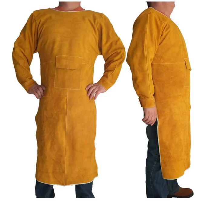 Protective Welding coat Apron wärmebeständige sudor chaqueta de spaltleder 