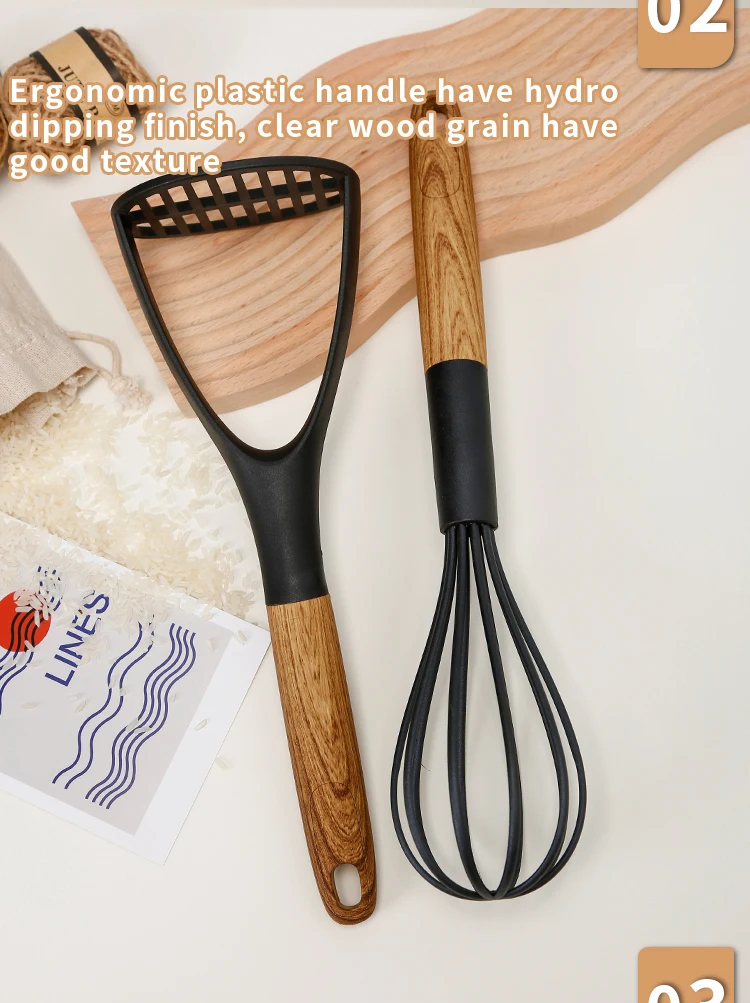 Factory Custom Nylon Cooking Nonstick Kitchen Utensil Set Kitchen