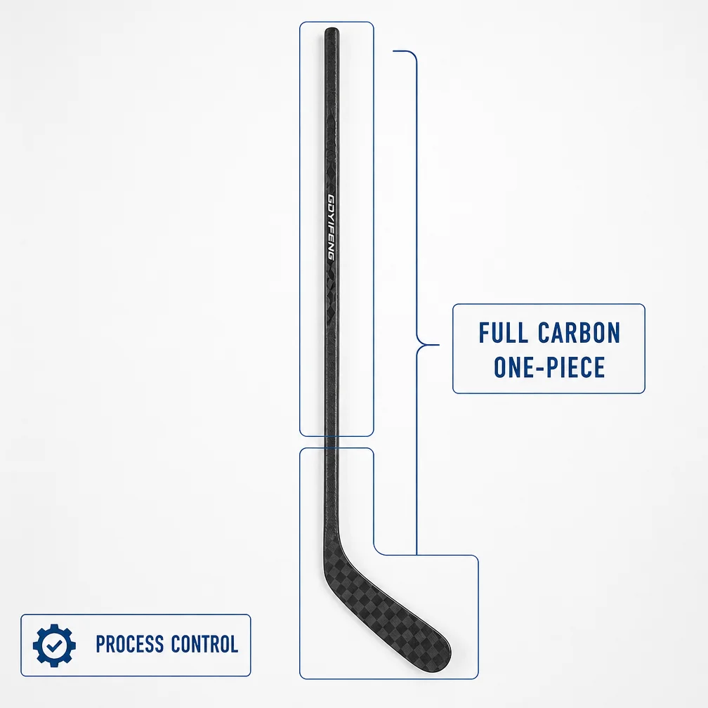 Premium 12K Carbon Fiber Ice Hockey Stick Instant Blade Response Senior Youth Pro Stock One Piece Composite Material