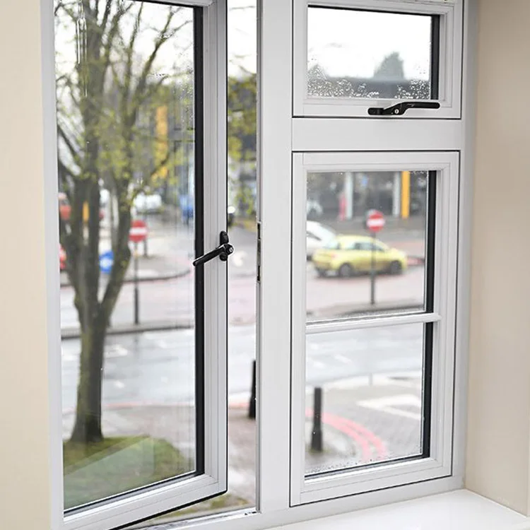 Factory UPVC Double Tempered Glazed Insulated Vinyl Plastic Outward Swing French Casement PVC windows