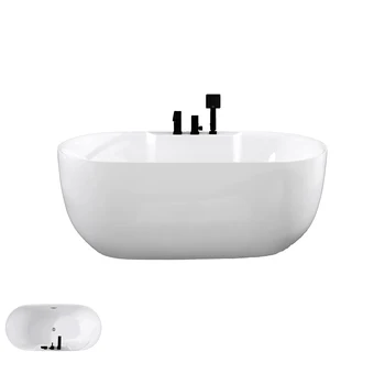 Modern simple drop shaped bathtub 1.0m 1.1m 1.2m 1.3m 1.4m 1.5m 1.6m 1.7m 1.8m acrylic constant temperature freestanding bathtub