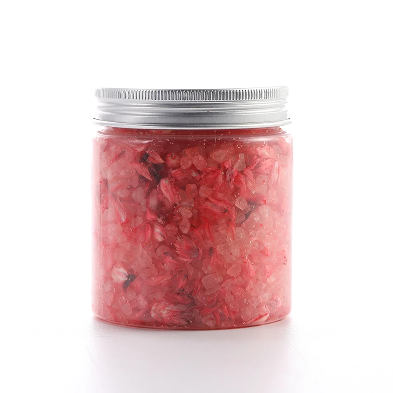 Оптовая продажа, органические соли для ванны роскошного цвета с цветами, скраб для тела, спа