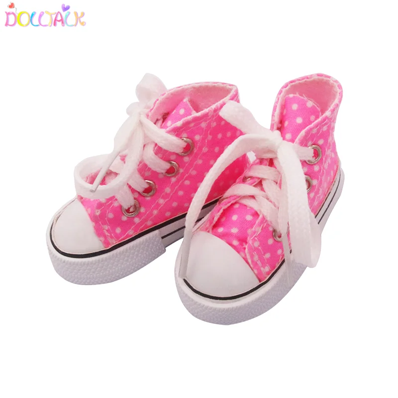 
 Прямая поставка с фабрики, BJD 7,5 см, кукольная обувь, классические кроссовки, желтая кружевная пятнистая холщовая повседневная обувь, кукольная обувь  