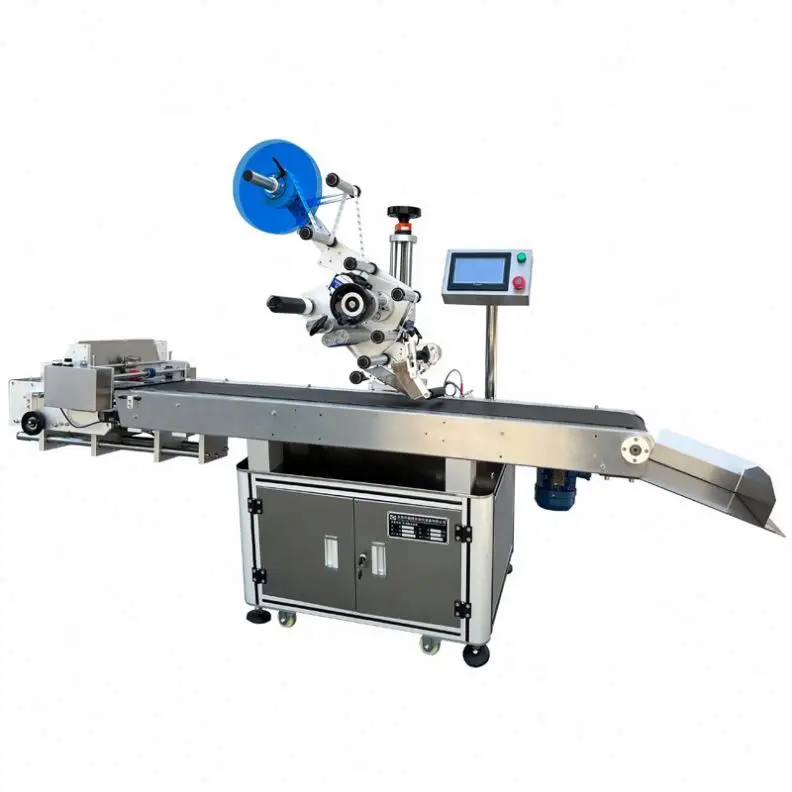 TEBAK Factory Customization Flat Box Can Labeler Flat Surface Pouch Bag Paper Box Self-Adhesive Automatic Labeling Machine