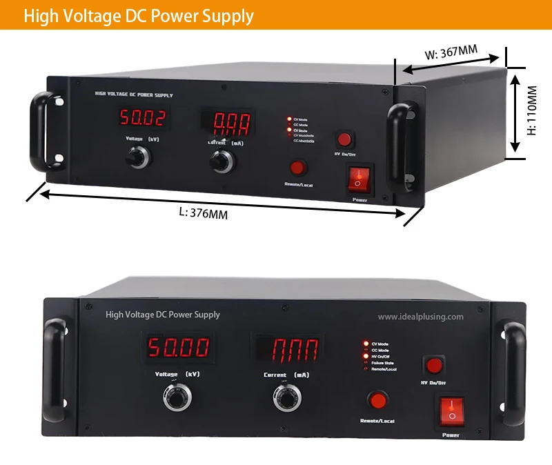 150W 50kv 3ma Ac to Dc Regulated Power Supply High Voltage Ac Power Supply for Electrostatic Flocking