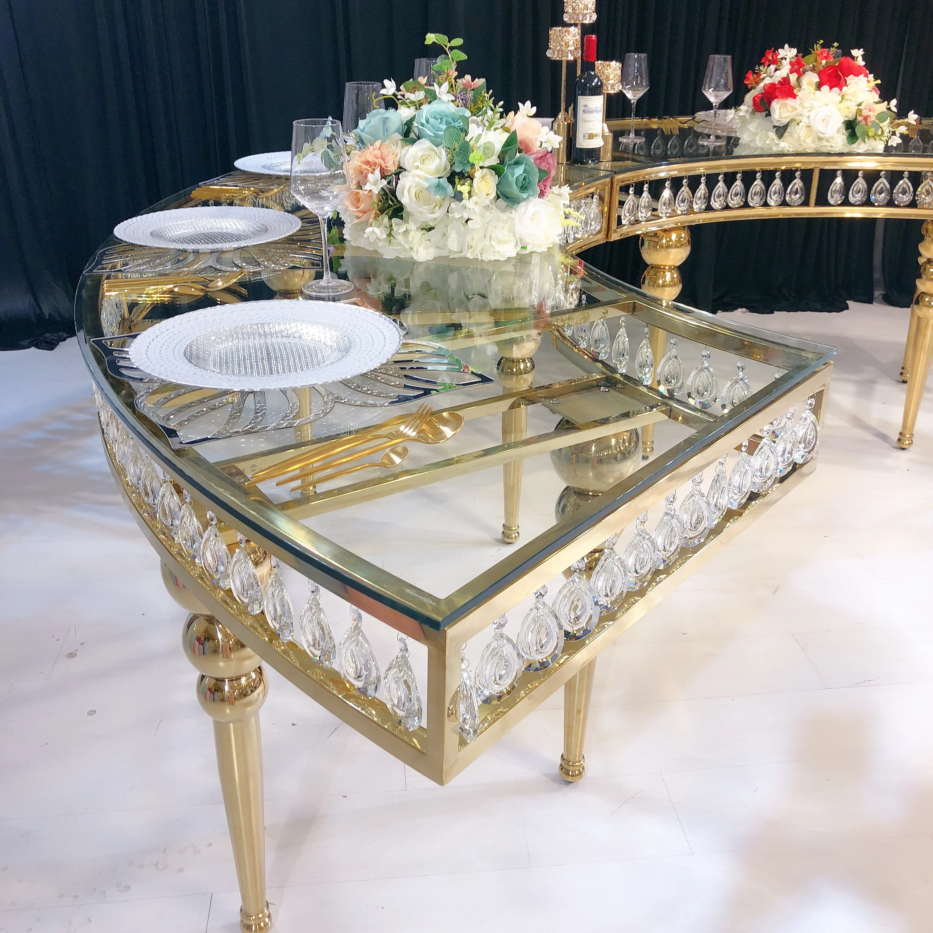 Modern Used Hotel Furniture Stainless Steel Dining Table And Chair Sets