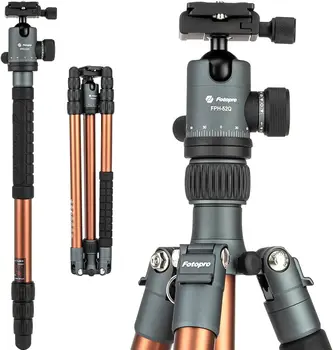 Fotopro DSLR Camera With Ball Head and Quick Release Plate Detachable Monopod Aluminum Tripod