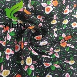40s plain woven 100%  spun rayon discharge digital printed tela de poplin viscose rayon flower fabric for dresses