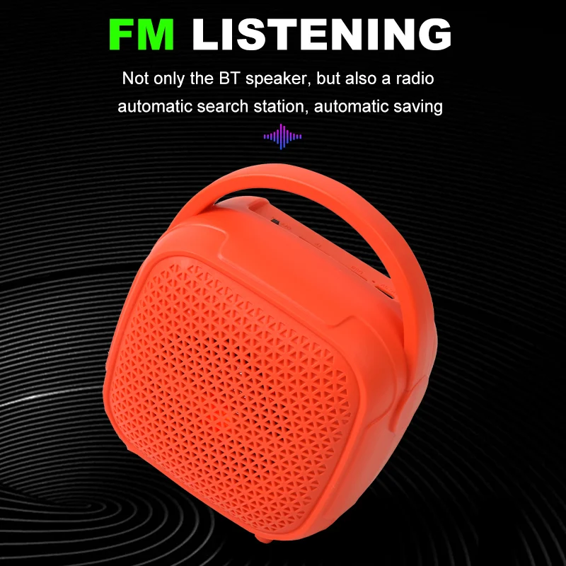 Mini Portable BT Kids Wireless Speaker - 3 Inch RGB Woofer, USB/TF