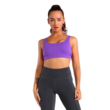 Purple Fitness Apparel Women Active Wear Training Set Yoga Bra Leggings with Pockets Sexy Yoga Wear Sets