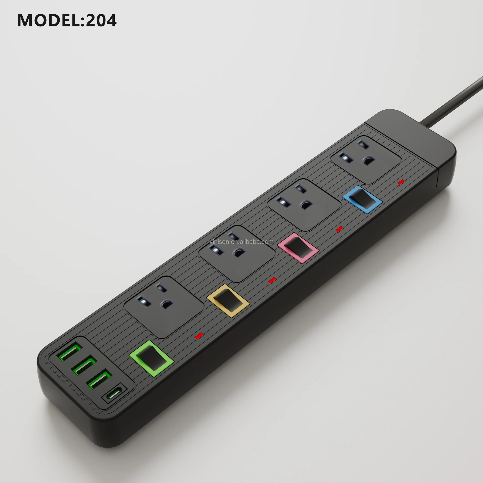 Good Sell American Style Extension Power Socket Us Plugs 3 Outlet 3usb