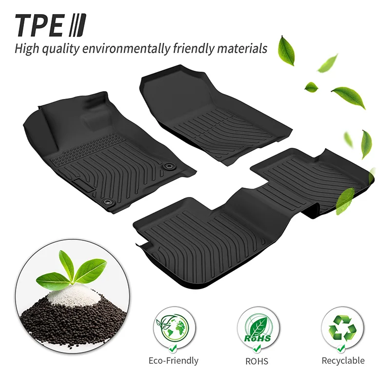 Right Hand Drive All Weather Protection TPE Material 3D Car Floor Mats Trunk Mats Cargo Liner for Subaru Forester 2013-2018