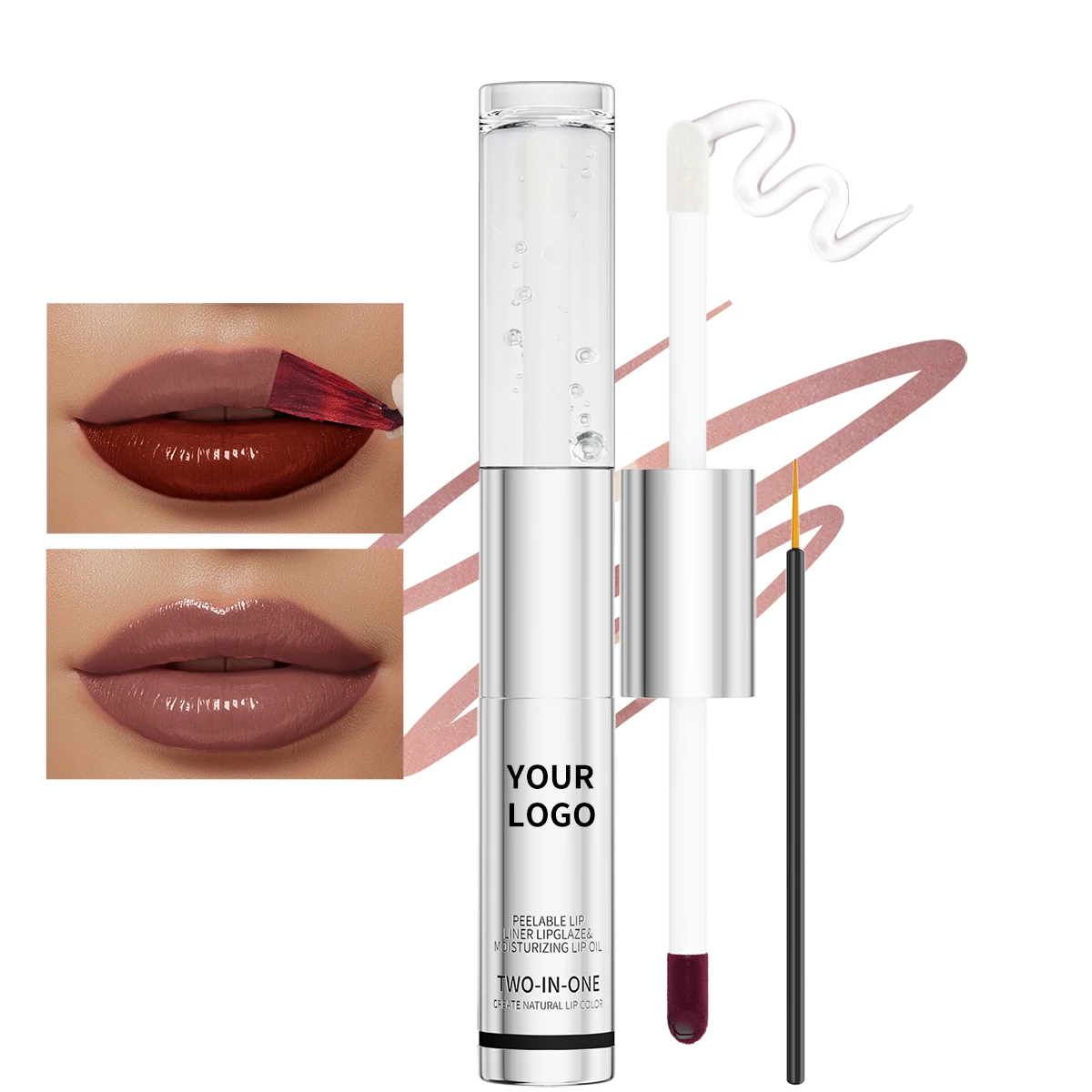 Wholesale Long Lasting Peel Off Lip Stain Tint No-sticky High Pigment Lip Makeup Dual Head Transfer-proof Lip Gloss Stain Oil