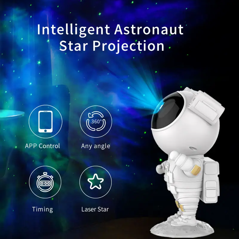 Astronaut Space Projector Galaxy Starry Night Light USB Charger LED Astronaut Lamp with Remote Control