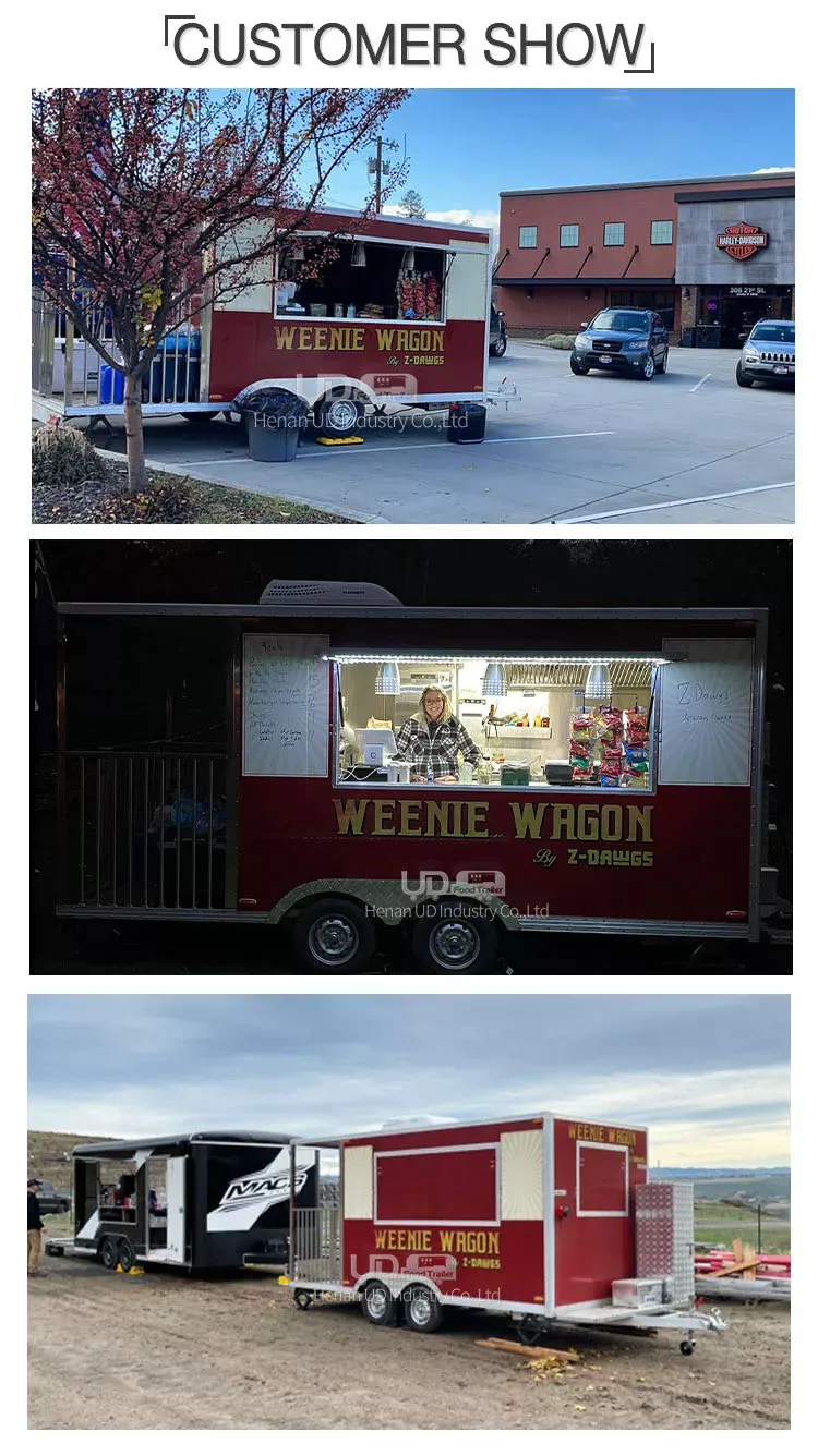 Manufacture Outdoor Mobile Kitchen Hot Dog Cart Halal Pizza Food Truck