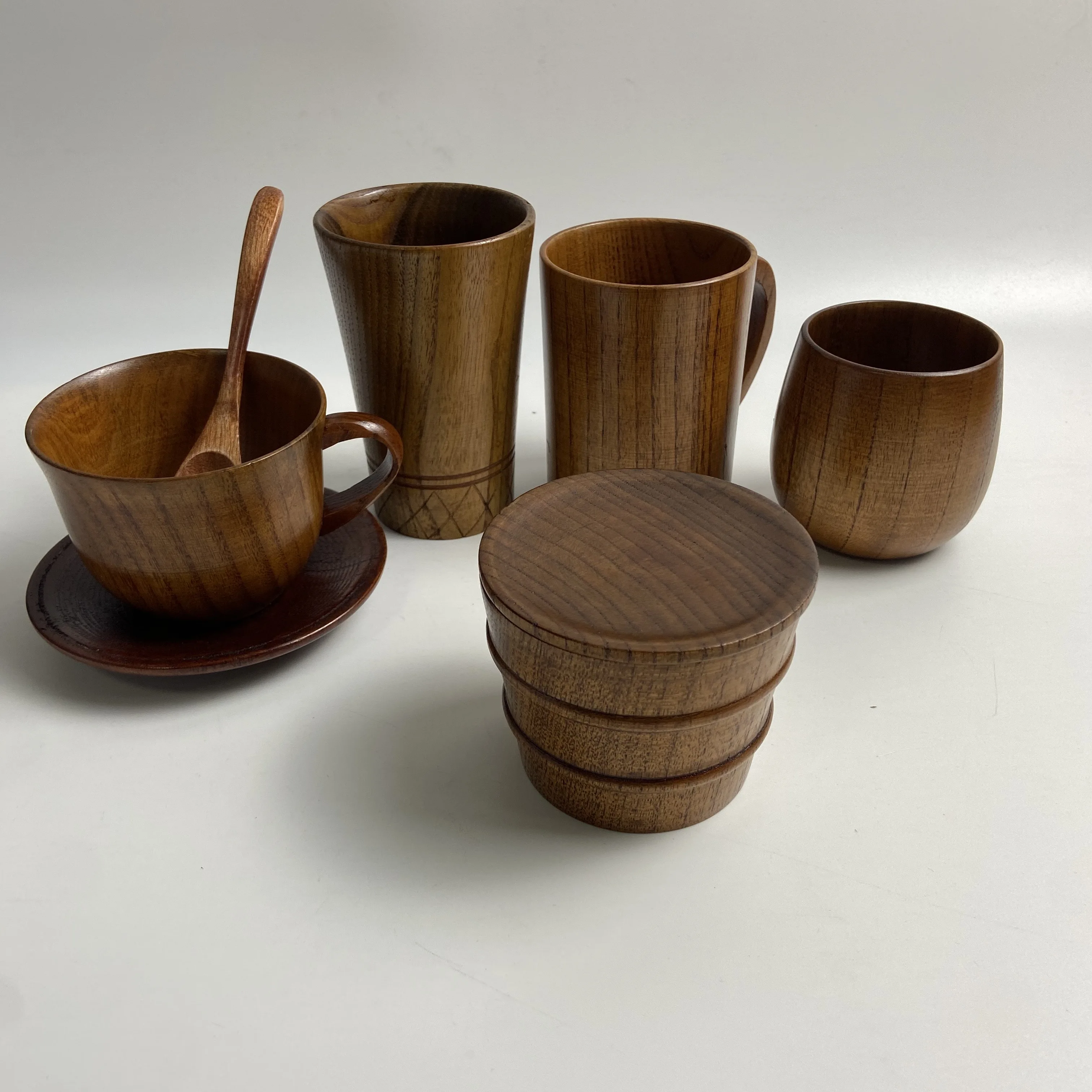 Wood Cup, Wooden Cup Wooden Tea Set Cup Handmade Natural Solid