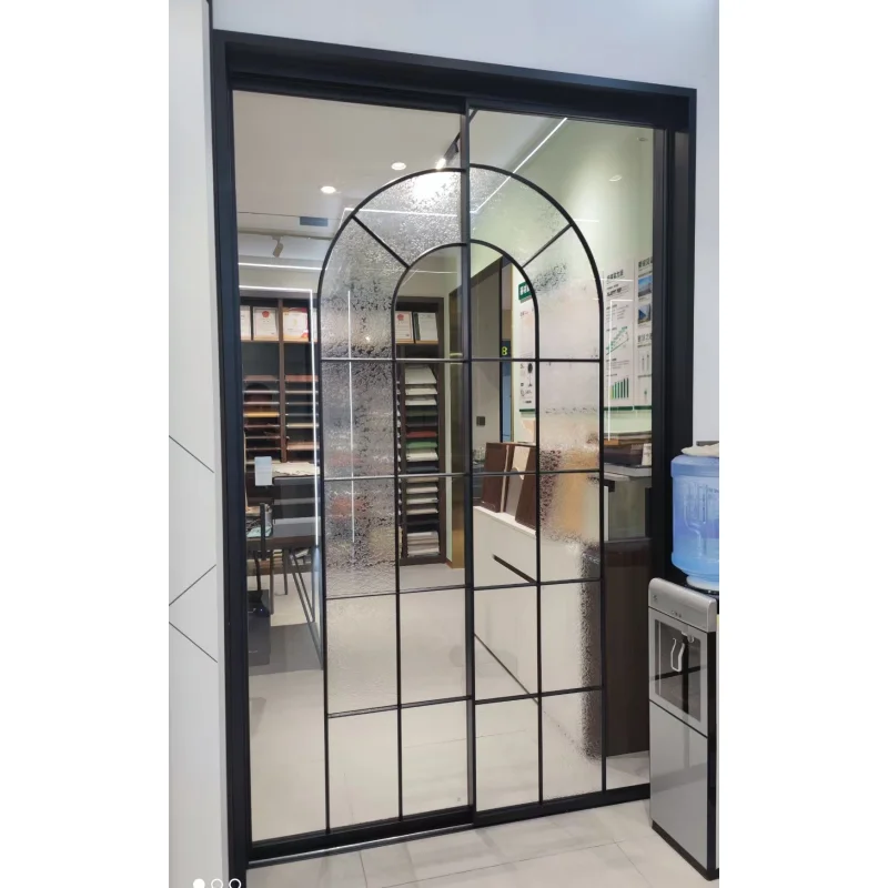 Custom Size Aluminum Alloy Sliding Door Tempered Glass Waterproof Interior Door for Balcony, Kitchen and Bathroom