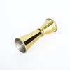 Jigger con borde enrollado de oro galvanizado de 30/60 ml
