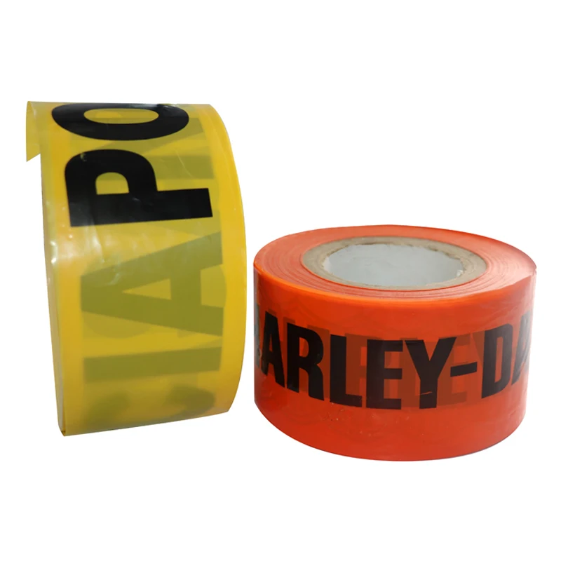 Print Safety Danger Caution Signal Plastic White Red Coloured Pe Barrier Warning Tape