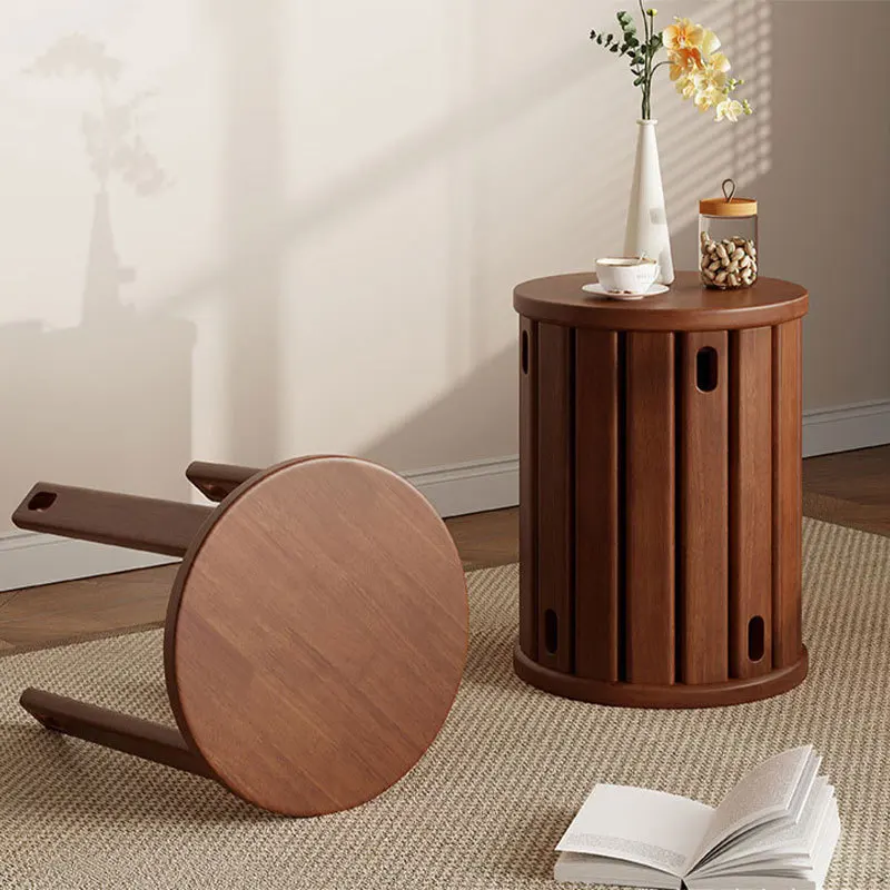 Multi Functional Tea Table Solid Wood Combination Stool New Chinese High Quality Stackable Simple Home Dining Chair