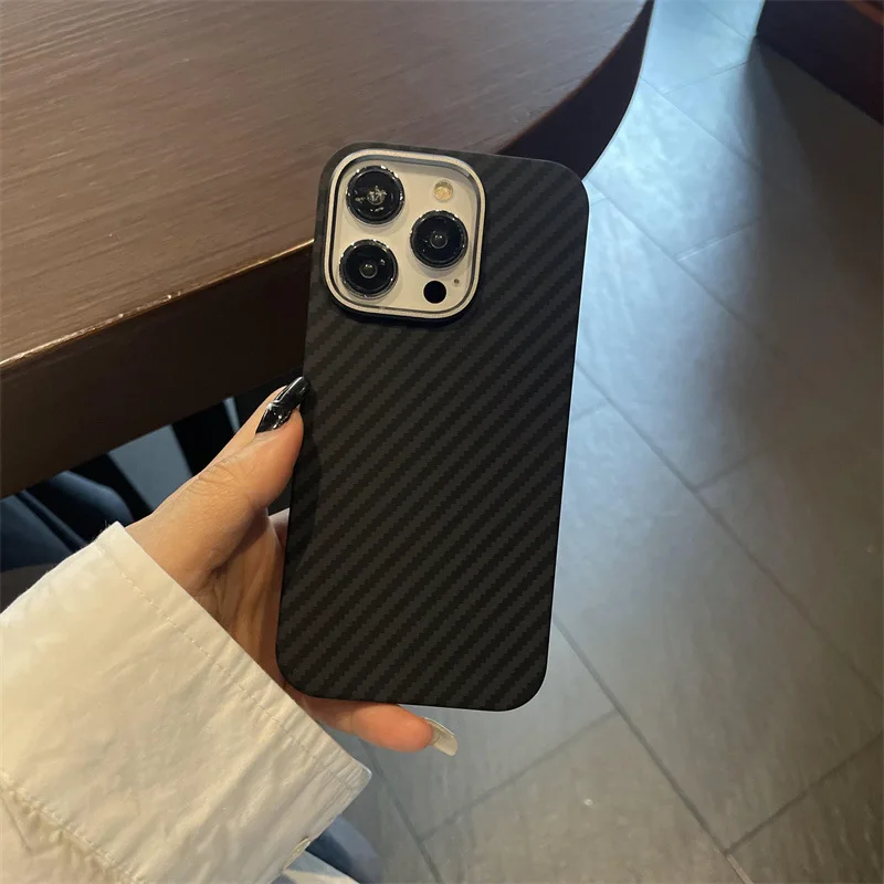 Laudtec LX271 carbon fibre phone case with Fashionable atmospheric simple lightweight anti fall  For Iphone 16 15 14 13 12PROMAX