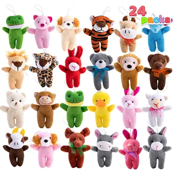 OEM/ODM Custom Kids Toddlers Keychain Backpack Pendant Mini Animal Plush Toy Small Stuffed Animal Plush Toy Set