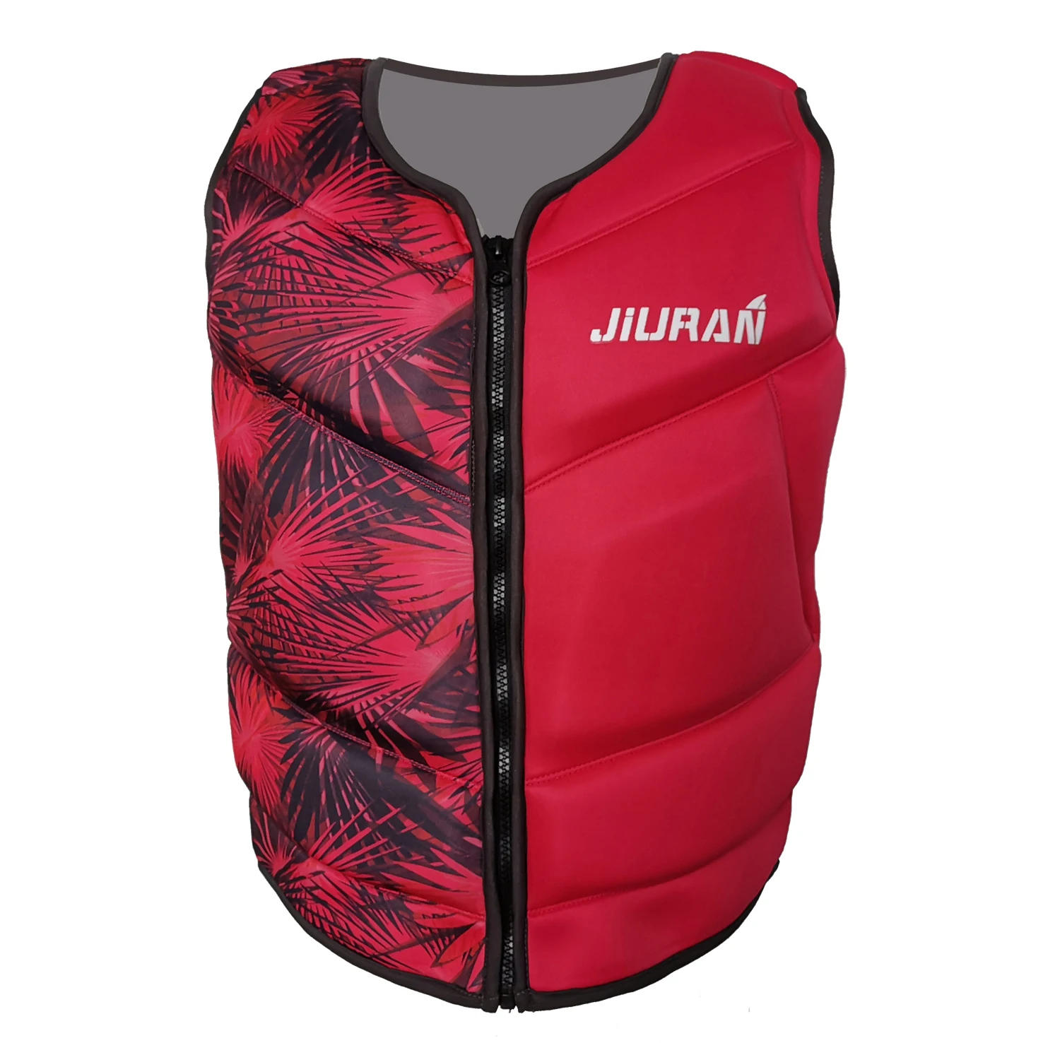 Фабрика плавающий неопреновый жилет с голубыми листьями для водных видов спорта 80N плавучий спасательный взрослых Chaleco