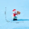 5 tenant un panneau pour le bonhomme de neige