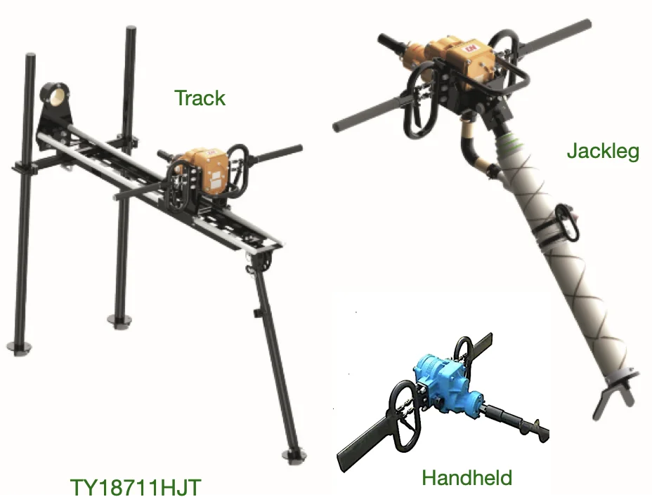 TY18011HJTK Pneumatic Rib Bolter With Jack Legs for Raise Driving, Bolting and Screening Slope Stabilization Oil Drilling