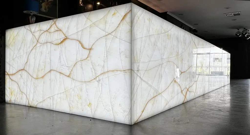 Translucent Stone Backlit Onyx for Interior Wall Panel Sheets Decoration Faux Alabaster